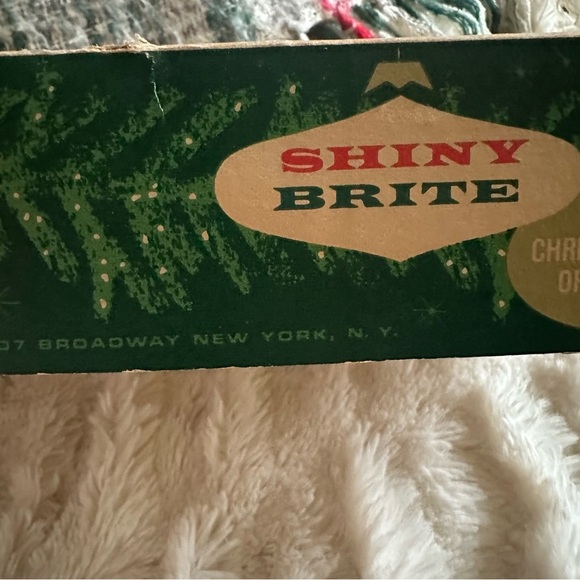 VTG Shiny Brite RARE Mercury Glass Christmas Ornaments Blue Pink Ombre Box 12 - Picture 12 of 12